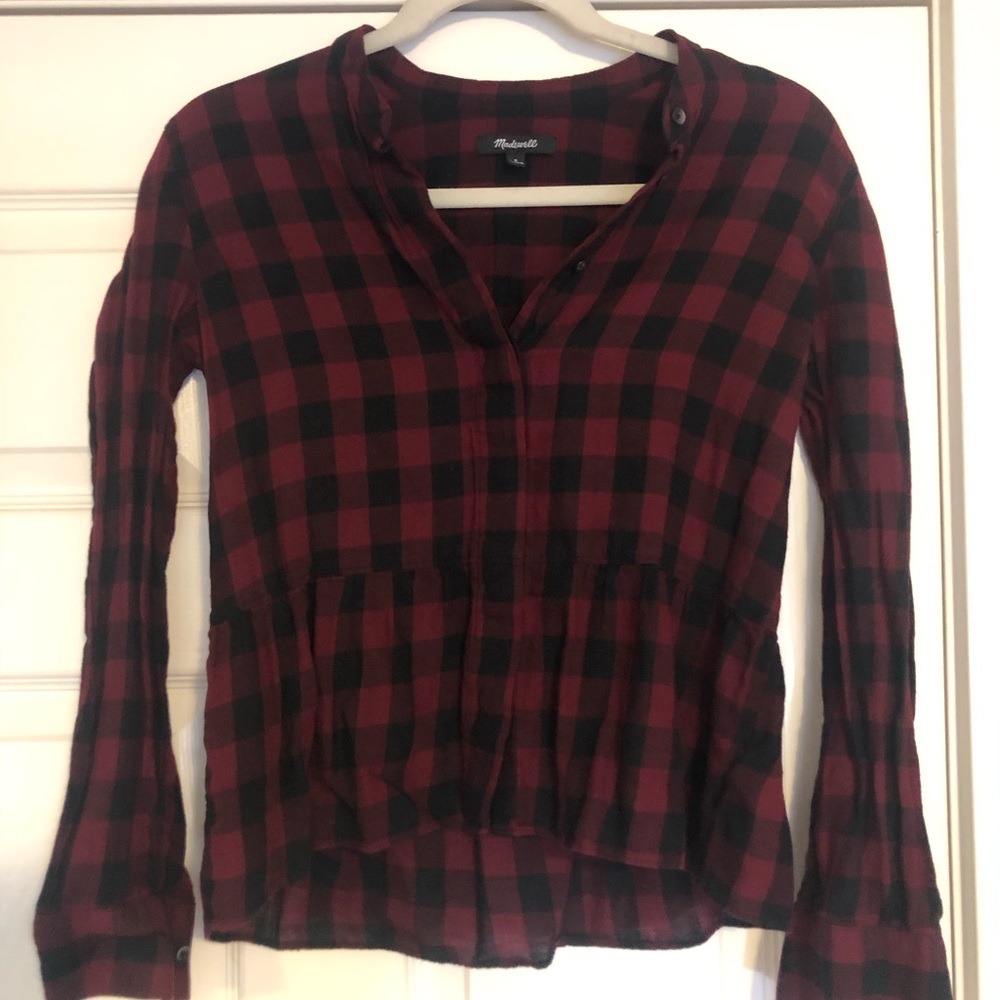 Madewell peplum blouse women’s size small
